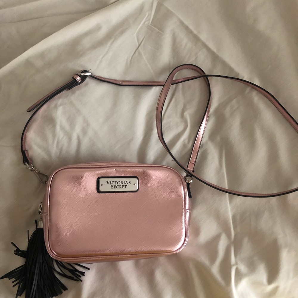 Victoria’s Secret rose gold cross body bag
